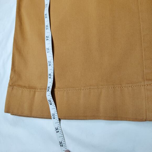 J. Crew Full Length Wide Leg Chino Trousers Camel Brown High Rise 30 Preppy - Picture 14 of 15